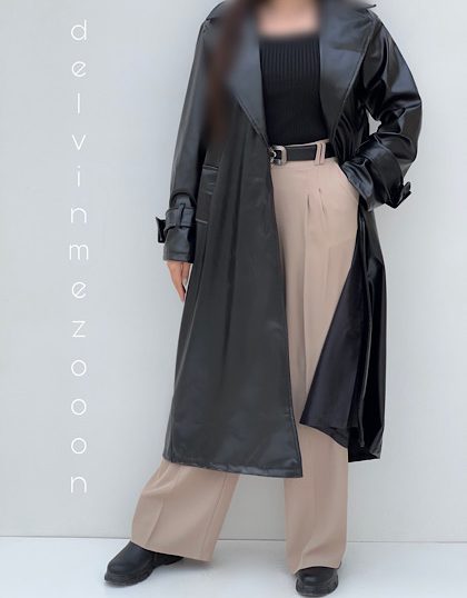 پالتو بلند چرم کد ۲۱۴۵